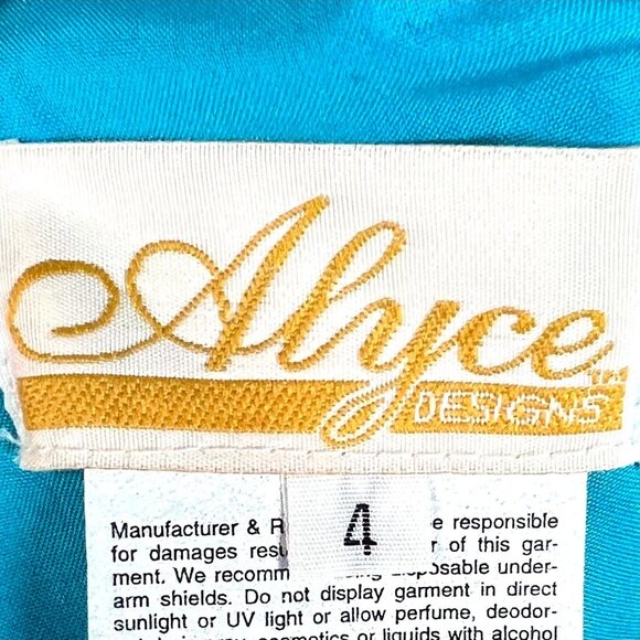 Alyce Designs Blue Sleeveless Ball Gown 4 Beaded Formal Sweet 16 Quinceañera - Picture 9 of 10